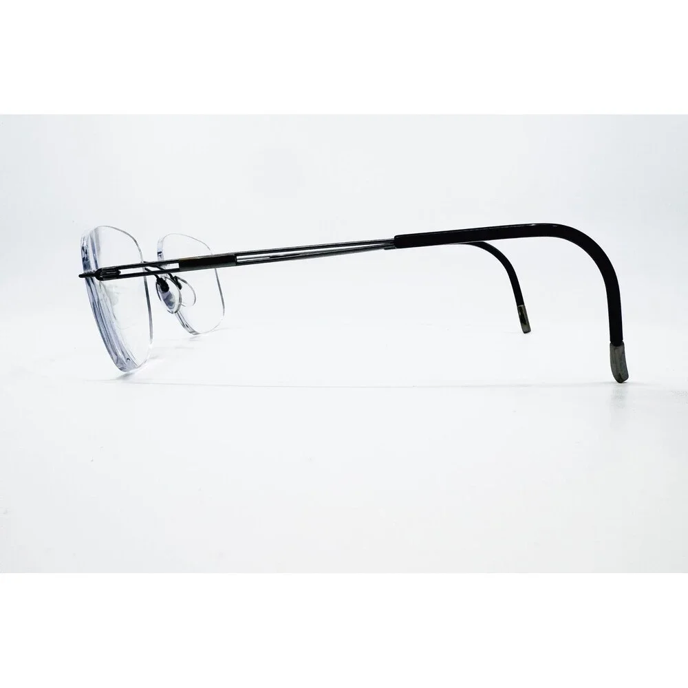 Silhouette Eyeglasses Mens Black Rimless Titan Dynamics 5227 6061 150